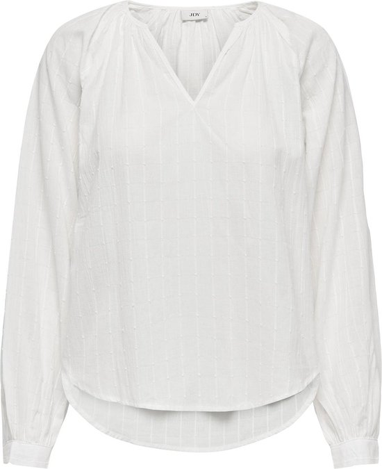 Jacqueline de Yong Blouse Jdycarolina L/s V-neck Top Wvn 15320592 Cloud Dancer Dames Maat - L