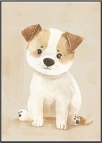 No Filter kinderkamer poster - Hond - Hondje - Babykamer decoratie - 21x30 cm - A4 formaat - 1 stuks
