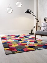 Flycarpets Kleurrijk Vloerkleed - Dynamic - Laagpolig - Geometrisch - Multi - 200x290 cm