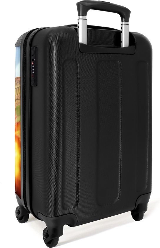 NoBoringSuitcases.com® - Valise cabine enfant Pompiers - Garçons - Enfants - Voiture - Bagage à main - Valise de voyage - Valise chariot - Valises 55x40x20 cm - 55x35x25 cm