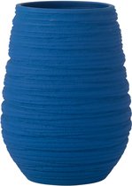 J-Line bloempot Fiesta - keramiek - blauw - medium - Ø 19 cm