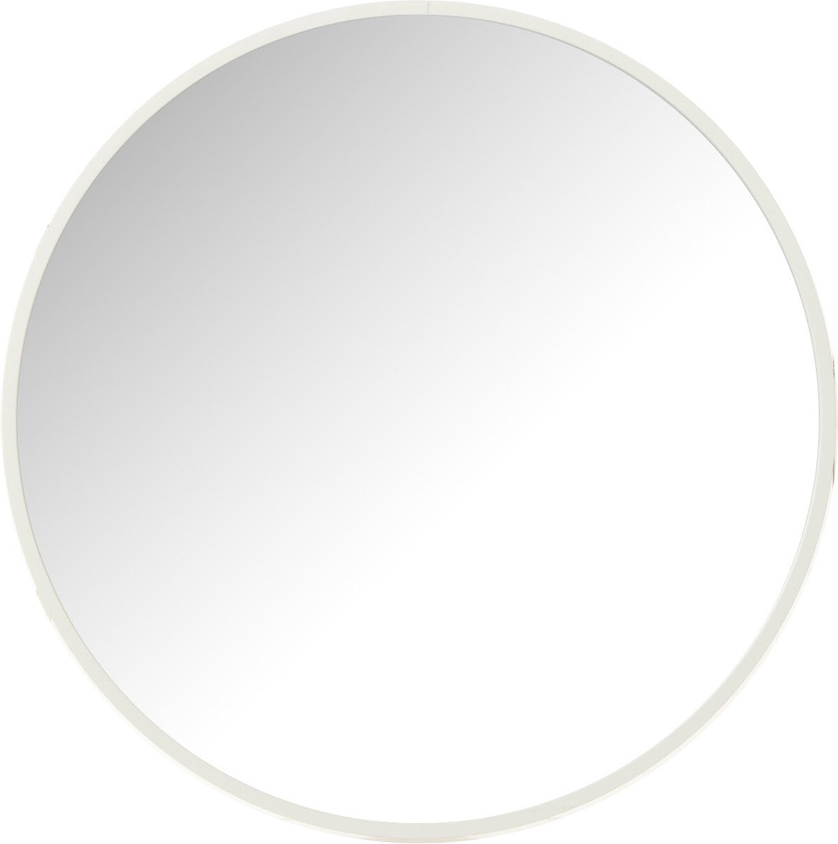J-Line spiegel Rond - glas/metaal - wit - small - Ø 40 cm
