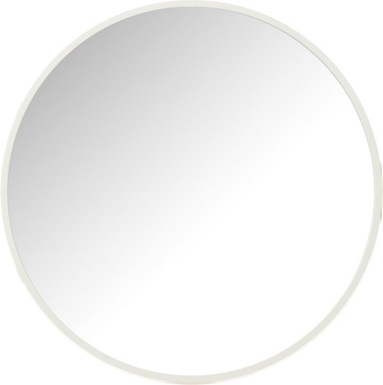 J-Line miroir Rond - verre/métal - blanc - small
