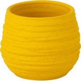 J-Line bloempot Fiesta - keramiek - geel - small