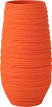 J-Line bloempot Fiesta - keramiek - oranje - extra large