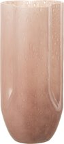 J-Line vaas Trikkie - glas - roze - 29.00 cm hoog