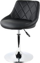 Mid Back Vanity Chair Kruk - Hoogte Verstelbaar - Draaibaar - Zwart - Thuis, Keuken, Salon, Spa pop up stool