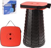 Opvouwbare Telescopische Kruk met Grotere Stoel - Lichtgewicht Compacte Kampeerkruk (Rood) pop up stool