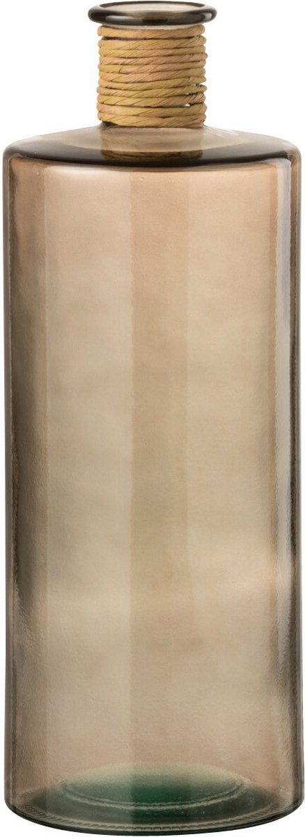 J-Line vaas Safari - glas - lichtbruin - small - 40.5 cm hoog