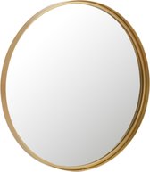 J-Line spiegel Rond Hoge Rand - metaal/glas - goud - small