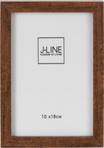 J-Line fotolijst - fotokader Basic - hout - donkerbruin - extra small - 4 stuks
