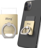 iRing Link Hook set - Telefoon Ring - Telefoonhouder Auto - Telefoon Ring - Hook® Muurbeugel - Telefoon Standaard - Universeel - Champagne Goud