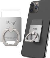 iRing Link Hook set - Telefoon Ring - Telefoonhouder Auto - Telefoon Ring - Hook® Muurbeugel - Telefoon Standaard - Universeel - Gletsjer Zilver