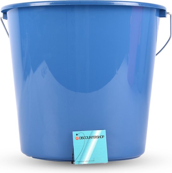 Handige 10 Liter Blauwe Plastic Emmer met Handgreep - 28cm x 28cm x 25cm - Onmisbaar Wasemmer voor Huishouden en Klussen
