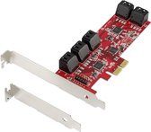 Renkforce RF-2748532 10 poorten SATA-controller PCIe x4 Geschikt voor: SATA SSD Incl. Low-Profile slotplaat
