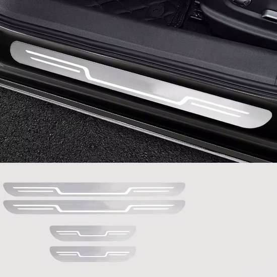 Set Van 4 Auto-instaplijstenbeschermers Voor Audi A4 B9 Avant 2015-, Roestvrij Staal Materiaal Auto-instaplijsten Dorpellijsten Auto-accessoires