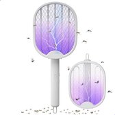 Elektrische vliegenmepper - 2-in-1 - vliegenvanger - Muggenmepper- Multifunctioneel - Muggenvanger met LED lamp - Muggenlamp voor binnen/buiten - USB oplaadbaar