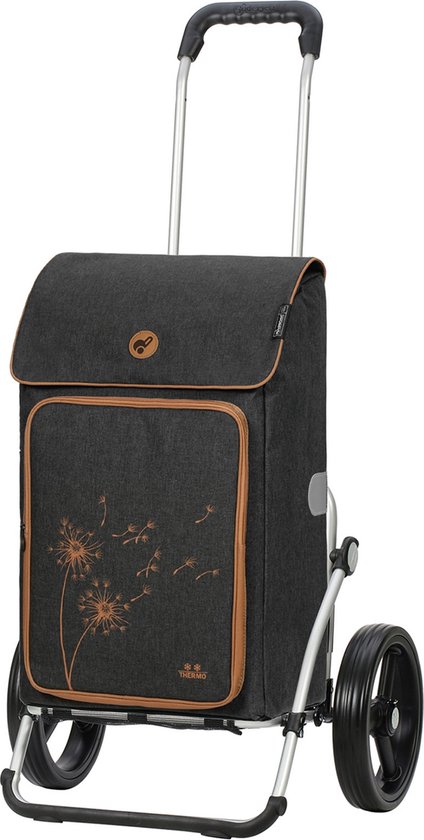Shopper Andersen MANUFAKTUR Royal Shopper Ole 47L - Noir - Chariot De Courses Pliant