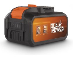 Dual Power batterij POWDP9040 - 2x20V, 8.0Ah, 4.0Ah - accu voor 20V & 40V toestellen - led-stroomindicator - batterijplatform