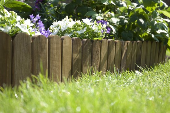 Borderrand Hout Grenen 20 Cm Hoog X 2,5 Meter Lang - Geïmpregneerd Tuinrand Per Stuk