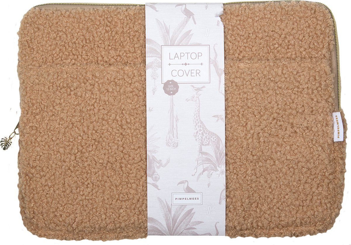Pimpelmees laptop case (13 inch) Mono Teddy Warm Nude