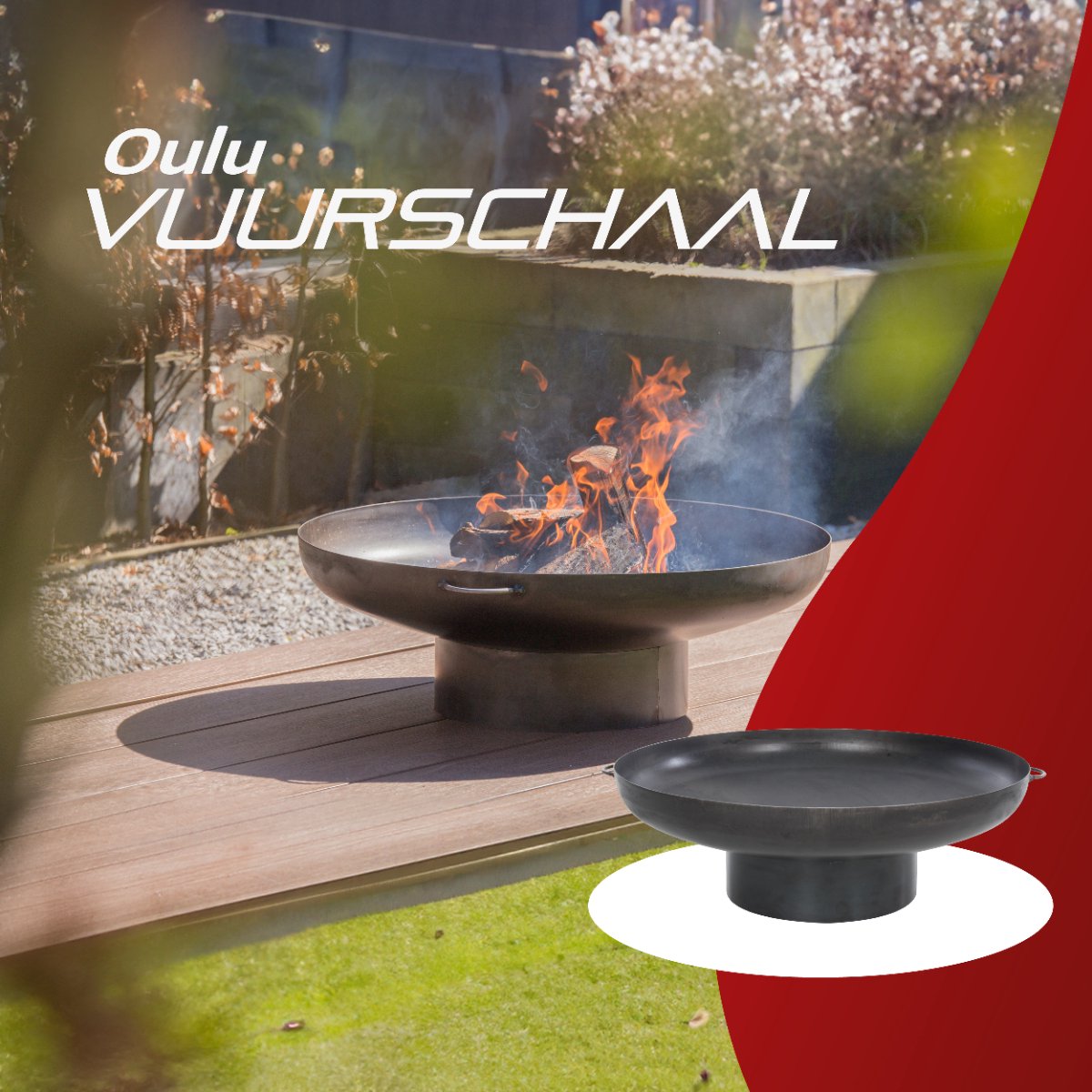 RedFire Oulu Fire Bowl - Ø 80 cm - Black