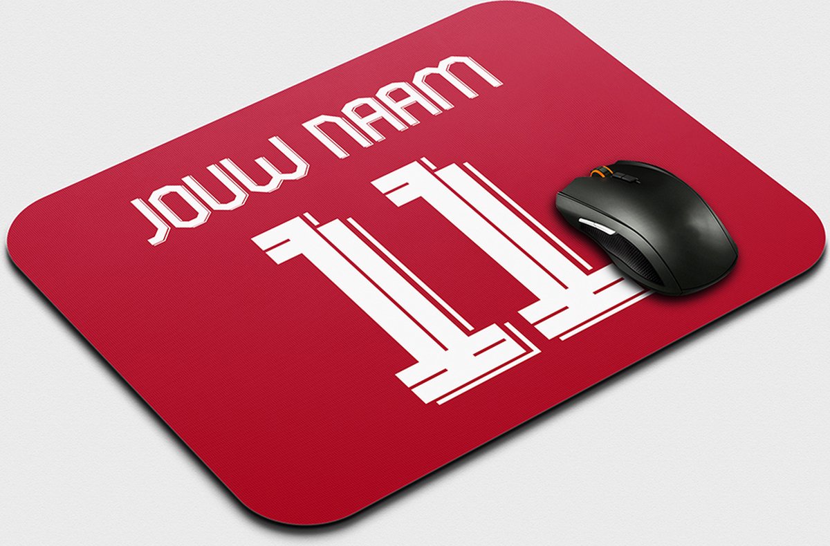 Muismat Liverpool - Gepersonaliseerd Met Eigen Naam - Anti Slip - Voetbal Muismatten - Voetbal Cadeau - 22,5 cm x 19 cm