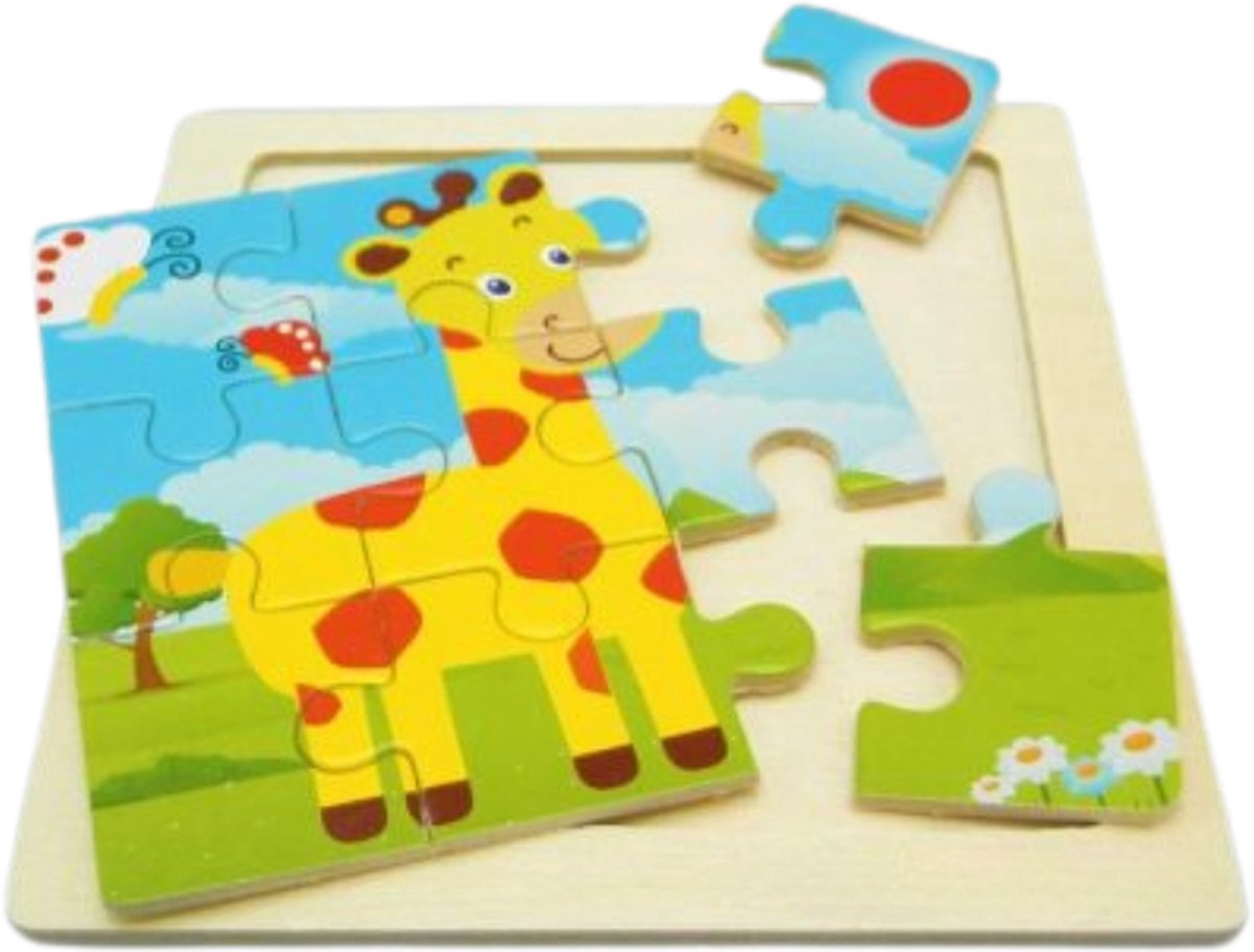 Kinderpuzzel Hout - Puzzel 9 stukjes - 9 puzzels - Puzzel voor peuter - Houten Puzzel - Dieren - Auto - Dinosaurus - Kinderspeelgoed - Uitdeelcadeaus - Cadeau - Jongen - Meisje - Speelgoed - 1 jaar - 2 jaar - 3 jaar - Kleuter - Dreumes — afbeelding 2