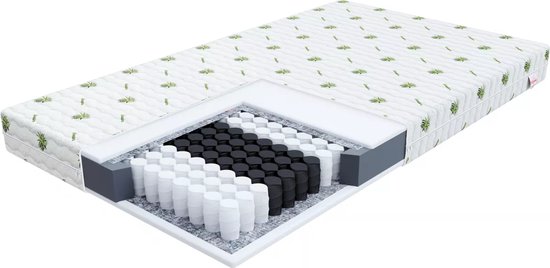 FDM® TREVISO 4KIDS Babymatras 80x160 cm - Hoogte 14 cm H3 - Pocketvering Baby Matrassen - Kokos - Ademende - Antiallergisch