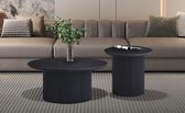 Interiax Salontafel 'Rayan' 50 cm Rond Decor Donkerbruin
