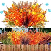 20 bundels herfstkunstbloemen voor buiten - UV-bestendig voor tuin en veranda droge bloemen