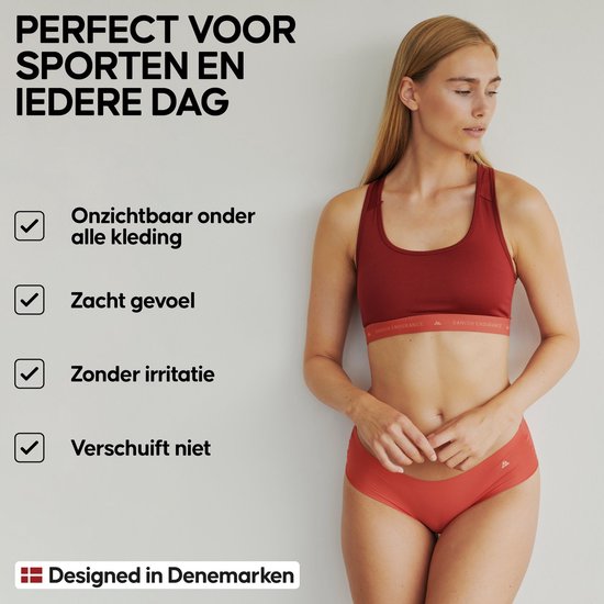 DANISH ENDURANCE Culotte de bikini pour femme avec ceinture élastique - Katoen Bio confortable - 3 paires - Taille M