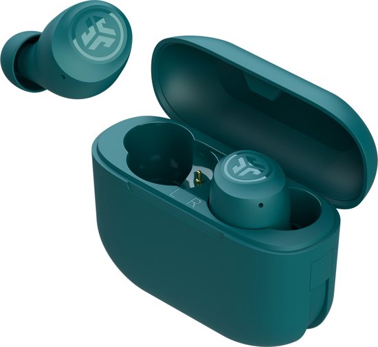 JLab Go Pop Draadloze Oordopjes - Bluetooth Oortjes Draadloos - 35 uur Batterijduur - Be Aware Audio - Met Microfoon - Geschikt voor Android en Apple - Groen