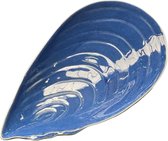 Puro Portugues - serveerschaal - mossel - 28x16x5cm - Marine blauw - Portugal - keramiek - aardewerk