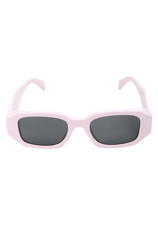 Look a like zonnebril met hoekjes - zwart / roze van Cuties and Pals — afbeelding 2