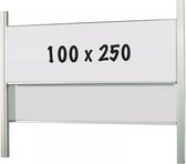 Whiteboard PRO Gilbert - 2 in 1 - Emaille staal - Weekplanner - Maandplanner - Jaarplanner - Magnetisch - Wit - 100x250cm