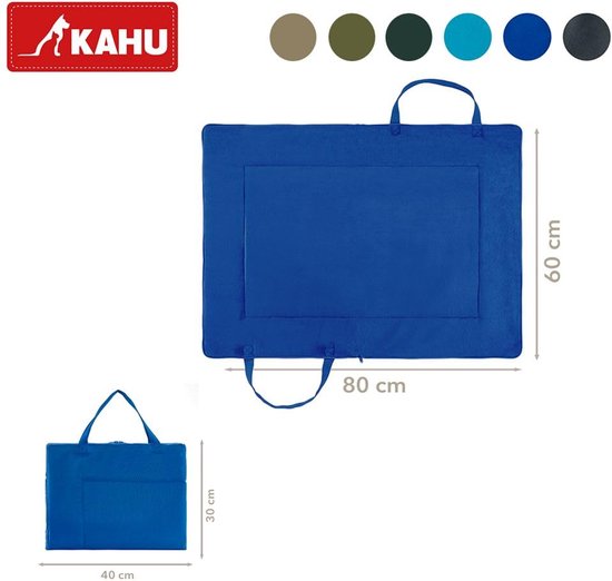 Wanderpfote Hondendeken voor onderweg, 110 x 80 cm, wasbaar, orthopedisch, waterdicht, hoogwaardig design, hondendeken voor buiten, hondenmat, auto, blauw, maat XL