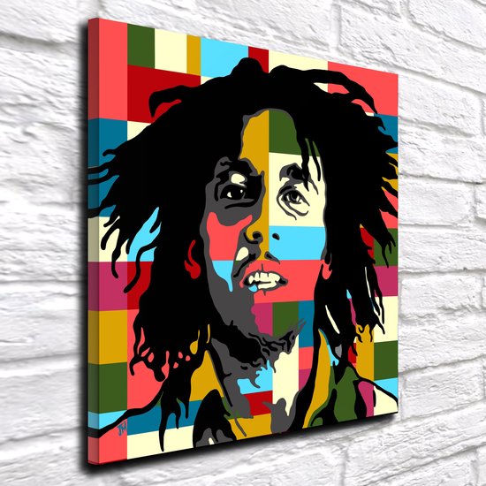 Dalton Arts Impression sur Toile sur Cadre 60 cm - 60 cm - 2 cm Bob Marley