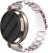 Strap-it Stalen schakel bandje 14mm - Roze metalen smartwatch bandje geschikt voor de Garmin Lily 2 (niet de eerste versie)