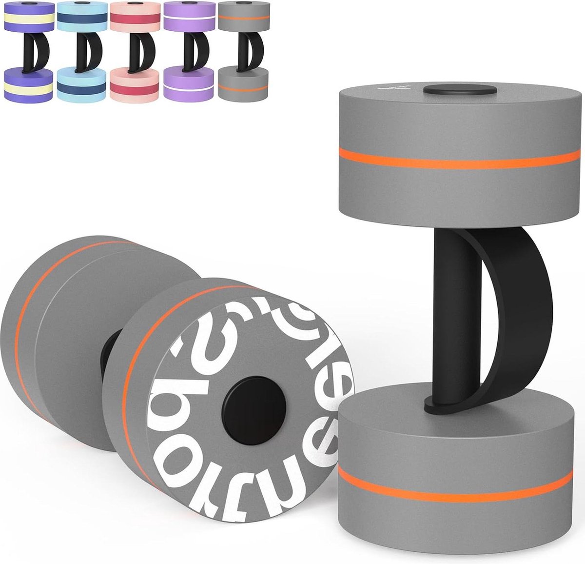 Watergewichten voor aquatische oefeningen - Set van 2 EVA-schuim halters dumbbell set