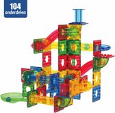 MaroGear © Magnetisch speelgoed - Magnetische Knikkerbaan - Magnetische tegels - 104 onderdelen
