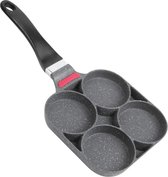 4-gats ei koekenpan voor gebakken eieren - anti-aanbak op fornuis van aluminiumlegering Koekenpan
