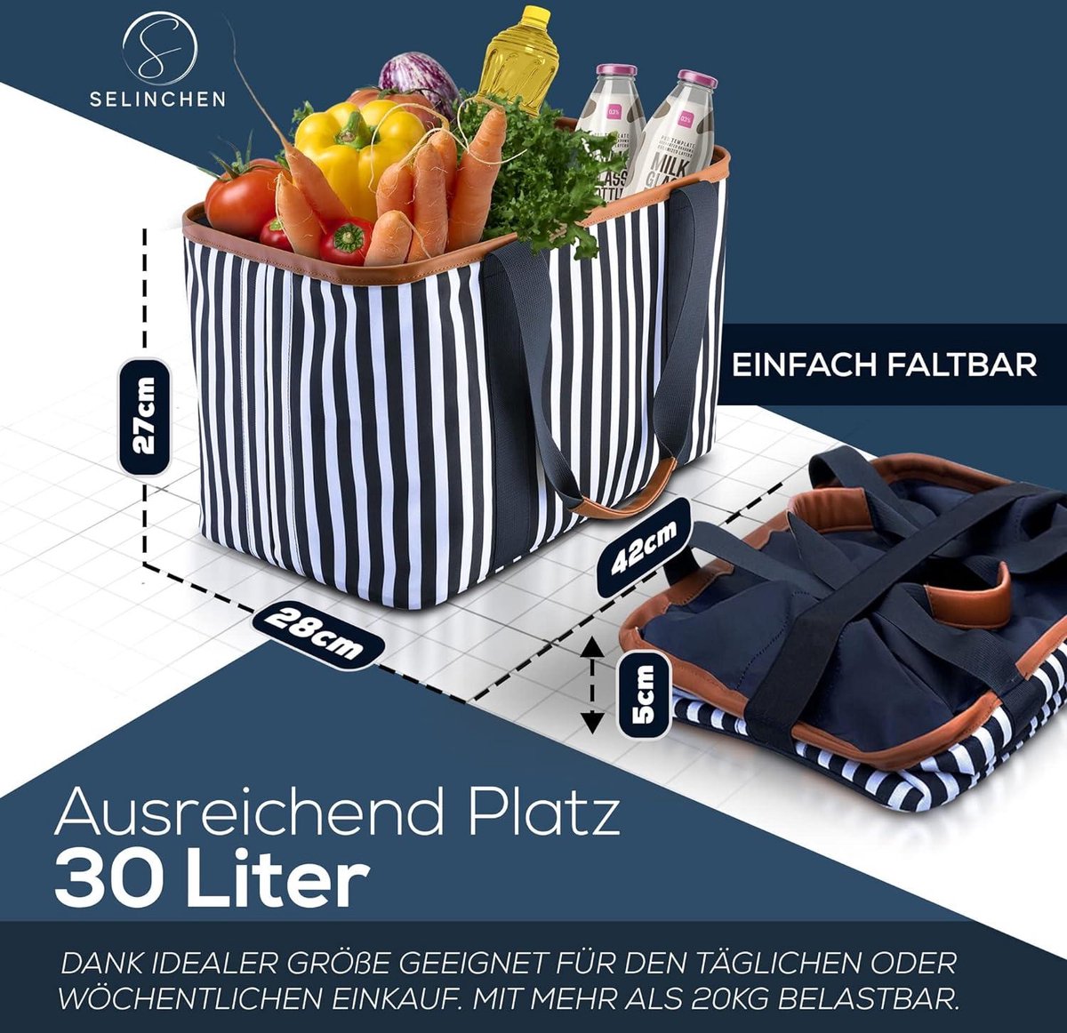 Boîte Repas Keeeper Enrico - 43x29.5x10.5cm, Bleu Nordique, Idéale Pour Gâteaux Et Sandwiches