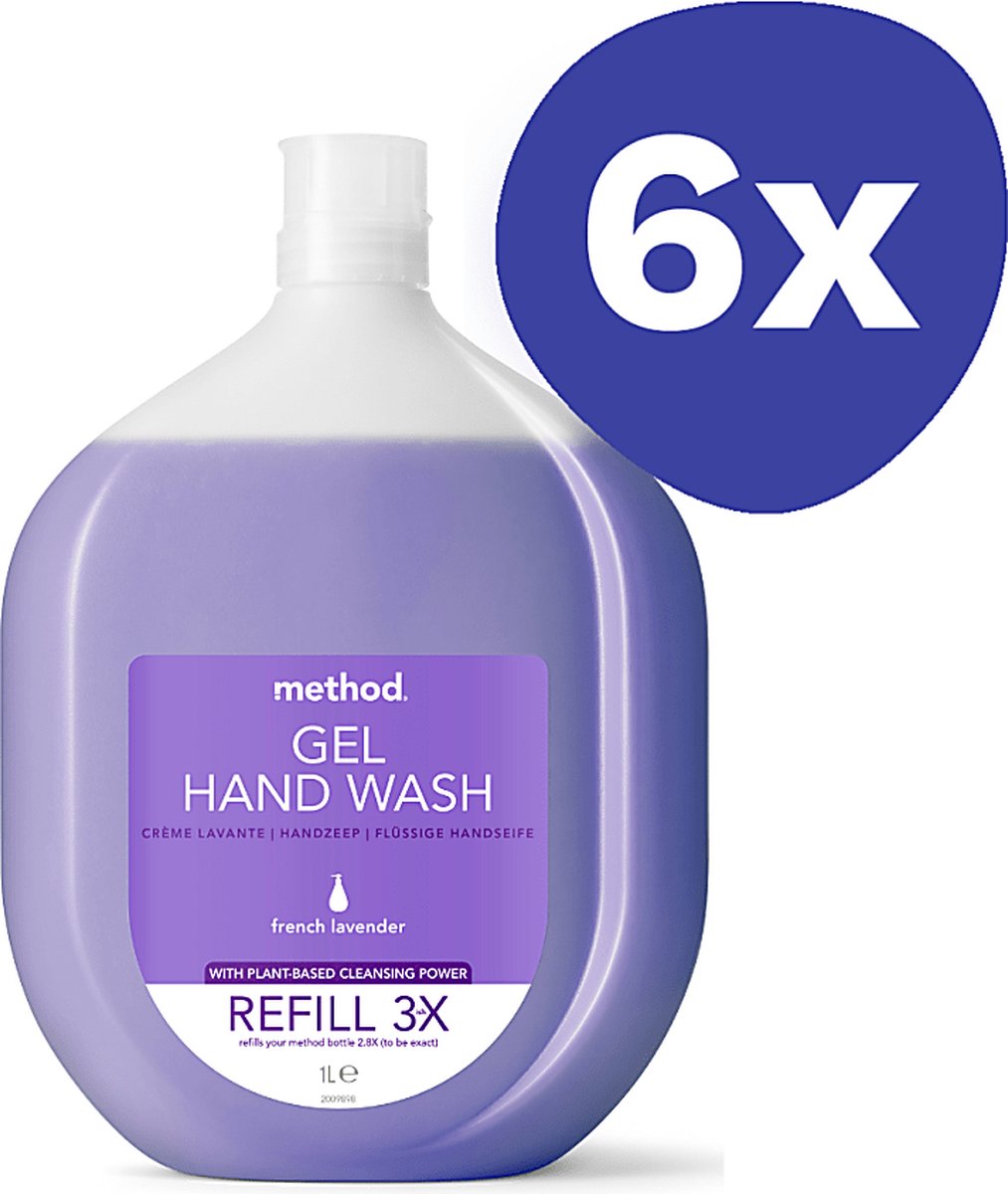 Goedkoopste Method Handzeep Refill - Franse Lavendel (6x 1L