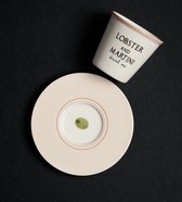BLOGO Design Bone Collection HAPPY TABLE “LOBSTER” China Porselein set van 4 Kop & Schotel 11.4 x 7.8 cm