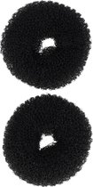 Haardonut Knot Bun 6cm Klein Zwart Haar Donut Hair Tool Styling 2 Stuks