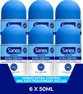 Sanex Dermo Extra Control 48h Anti-transpirant Roller - Voordeelverpakking - 6 x 50ml