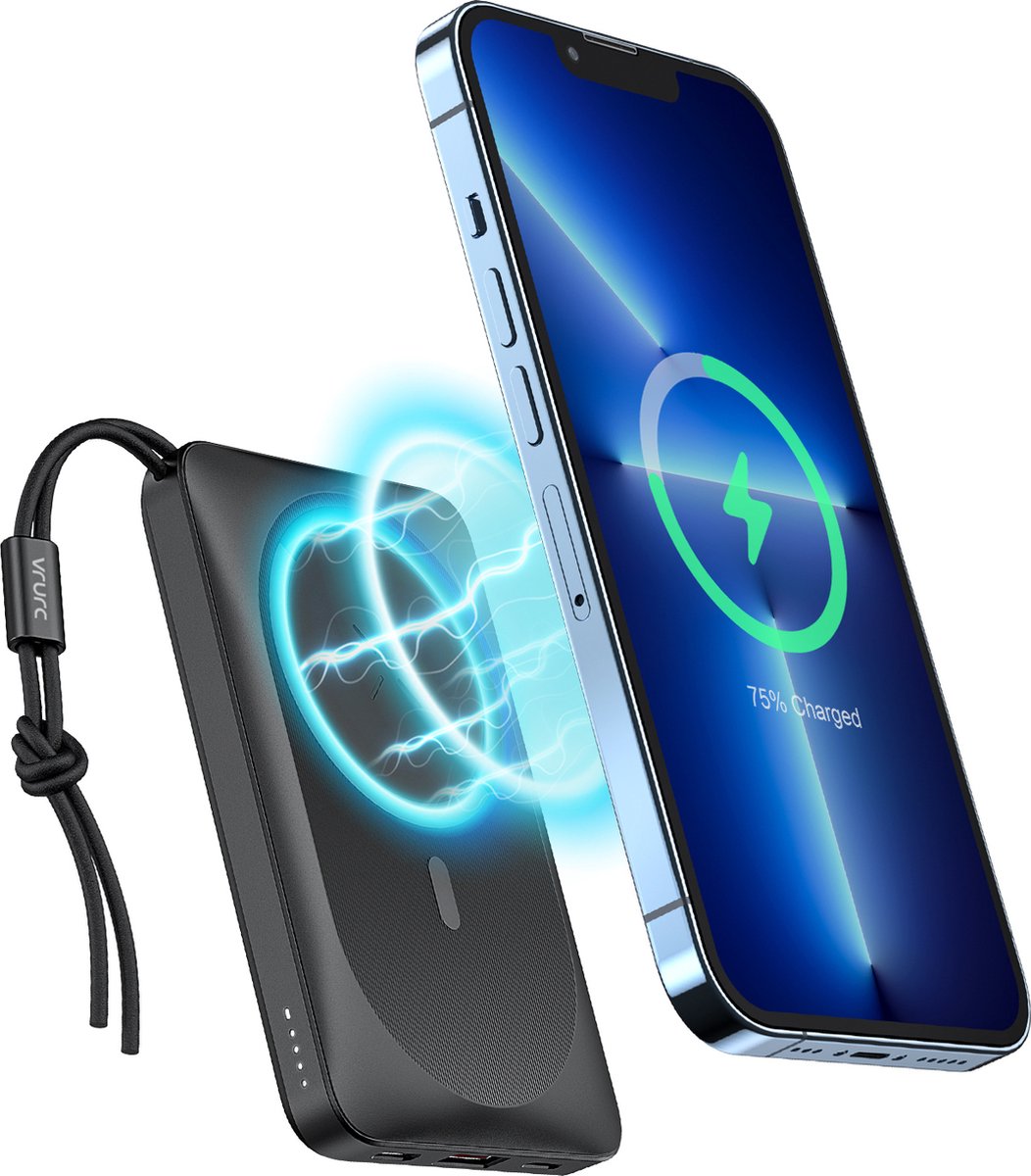 Veger MagOn W1151 10.000mAh Powerbank Zwart