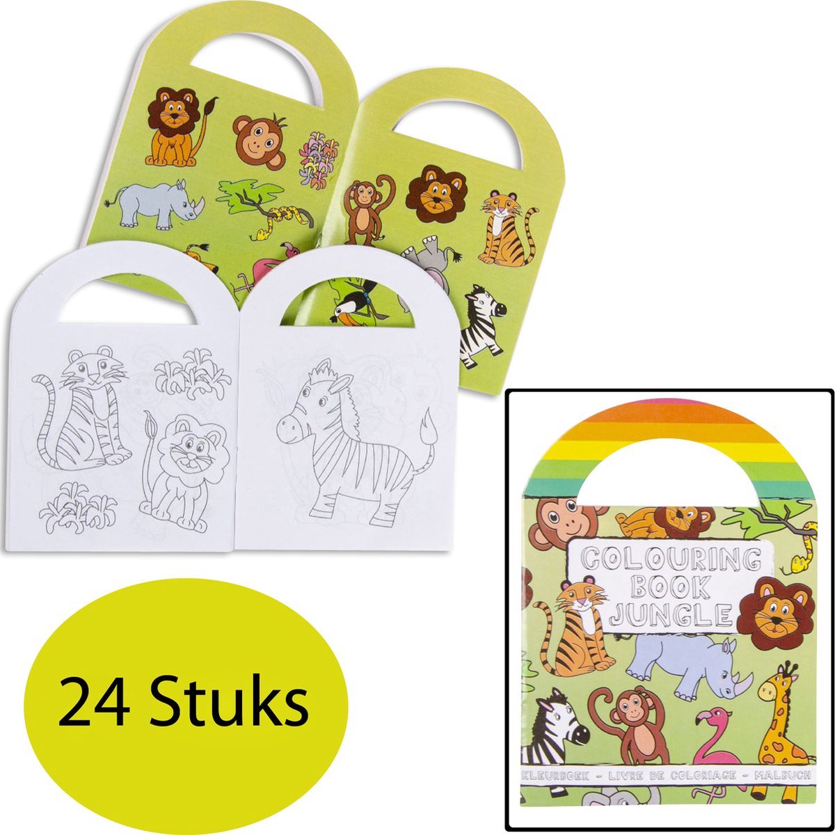 24 STUKS Uitdeelboekjes Wilde Dieren - Kleurboekjes - Uitdeelboekjes - Traktatie - Uitdeelcadeautjes voor Kinderen