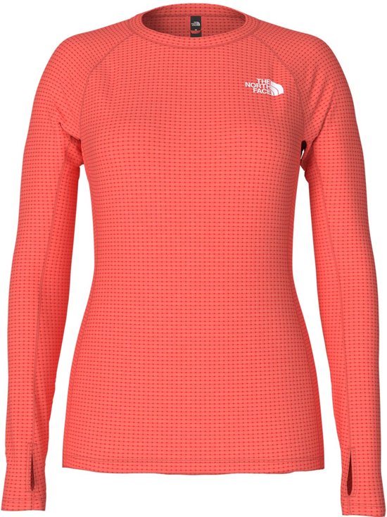 The North Face Thermoshirt - Dames - Womens Pro 120 Crew - - - Stralend Oranje - S